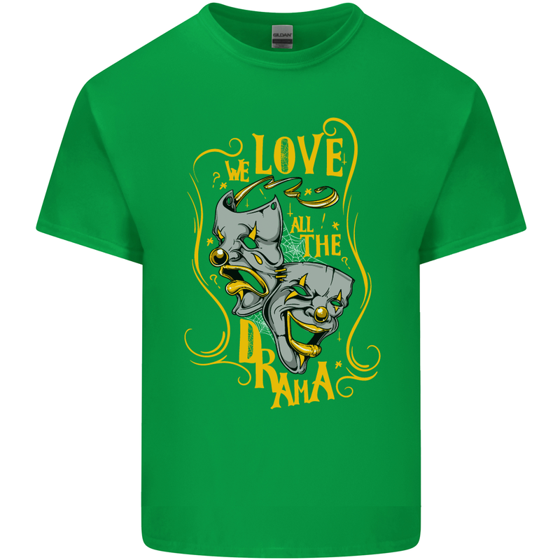 We Love the Drama Acting Thespian Actor Kids T-Shirt Childrens Irish Green