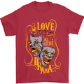 We Love the Drama Acting Thespian Actor Mens T-Shirt Cotton Gildan Red