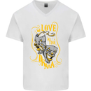We Love the Drama Acting Thespian Actor Mens V-Neck Cotton T-Shirt White