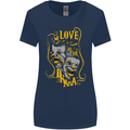We Love the Drama Acting Thespian Actor Womens Wider Cut T-Shirt Navy Blue