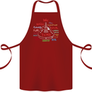 We Will Rock You Rock Country Punk Guitar Cotton Apron 100% Organic Maroon