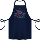 We Will Rock You Rock Country Punk Guitar Cotton Apron 100% Organic Navy Blue