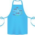 We Will Rock You Rock Country Punk Guitar Cotton Apron 100% Organic Turquoise