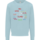 We Will Rock You Rock Country Punk Guitar Kids Sweatshirt Jumper Light Blue