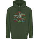 We Will Rock You Rock Country Punk Guitar Mens 80% Cotton Hoodie Forest Green