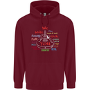 We Will Rock You Rock Country Punk Guitar Mens 80% Cotton Hoodie Maroon