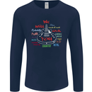 We Will Rock You Rock Country Punk Guitar Mens Long Sleeve T-Shirt Navy Blue