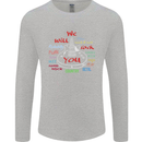 We Will Rock You Rock Country Punk Guitar Mens Long Sleeve T-Shirt Sports Grey