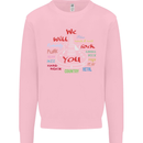 We Will Rock You Rock Country Punk Guitar Mens Sweatshirt Jumper Light Pink