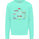 We Will Rock You Rock Country Punk Guitar Mens Sweatshirt Jumper Peppermint