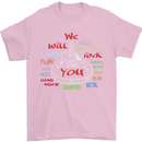 We Will Rock You Rock Country Punk Guitar Mens T-Shirt Cotton Gildan Light Pink