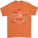 We Will Rock You Rock Country Punk Guitar Mens T-Shirt Cotton Gildan Orange
