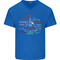 We Will Rock You Rock Country Punk Guitar Mens V-Neck Cotton T-Shirt Royal Blue