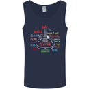 We Will Rock You Rock Country Punk Guitar Mens Vest Tank Top Navy Blue