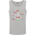 We Will Rock You Rock Country Punk Guitar Mens Vest Tank Top Sports Grey