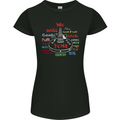 We Will Rock You Rock Country Punk Guitar Womens Petite Cut T-Shirt Black