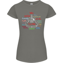 We Will Rock You Rock Country Punk Guitar Womens Petite Cut T-Shirt Charcoal