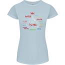 We Will Rock You Rock Country Punk Guitar Womens Petite Cut T-Shirt Light Blue