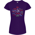 We Will Rock You Rock Country Punk Guitar Womens Petite Cut T-Shirt Purple