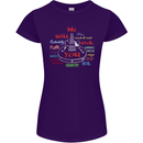 We Will Rock You Rock Country Punk Guitar Womens Petite Cut T-Shirt Purple
