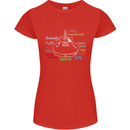 We Will Rock You Rock Country Punk Guitar Womens Petite Cut T-Shirt Red