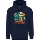 We Wish You a Creepy Christmas Skull Childrens Kids Hoodie Navy Blue