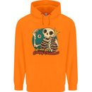 We Wish You a Creepy Christmas Skull Childrens Kids Hoodie Orange