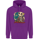 We Wish You a Creepy Christmas Skull Childrens Kids Hoodie Purple