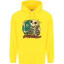 We Wish You a Creepy Christmas Skull Childrens Kids Hoodie Yellow