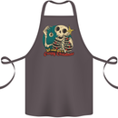 We Wish You a Creepy Christmas Skull Cotton Apron 100% Organic Dark Grey