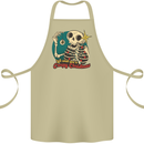 We Wish You a Creepy Christmas Skull Cotton Apron 100% Organic Khaki