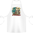 We Wish You a Creepy Christmas Skull Cotton Apron 100% Organic White