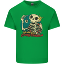 We Wish You a Creepy Christmas Skull Kids T-Shirt Childrens Irish Green
