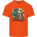 We Wish You a Creepy Christmas Skull Kids T-Shirt Childrens Orange
