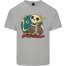 We Wish You a Creepy Christmas Skull Kids T-Shirt Childrens Sports Grey