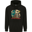 We Wish You a Creepy Christmas Skull Mens 80% Cotton Hoodie Black