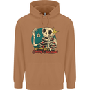 We Wish You a Creepy Christmas Skull Mens 80% Cotton Hoodie Caramel Latte