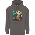 We Wish You a Creepy Christmas Skull Mens 80% Cotton Hoodie Charcoal