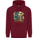 We Wish You a Creepy Christmas Skull Mens 80% Cotton Hoodie Maroon