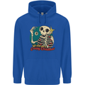 We Wish You a Creepy Christmas Skull Mens 80% Cotton Hoodie Royal Blue