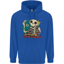 We Wish You a Creepy Christmas Skull Mens 80% Cotton Hoodie Royal Blue