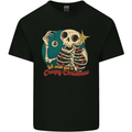 We Wish You a Creepy Christmas Skull Mens Cotton T-Shirt Tee Top Black