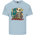 We Wish You a Creepy Christmas Skull Mens Cotton T-Shirt Tee Top Light Blue