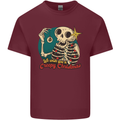We Wish You a Creepy Christmas Skull Mens Cotton T-Shirt Tee Top Maroon