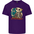 We Wish You a Creepy Christmas Skull Mens Cotton T-Shirt Tee Top Purple