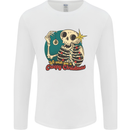 We Wish You a Creepy Christmas Skull Mens Long Sleeve T-Shirt White