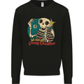 We Wish You a Creepy Christmas Skull Mens Sweatshirt Jumper Black