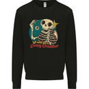 We Wish You a Creepy Christmas Skull Mens Sweatshirt Jumper Black