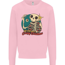 We Wish You a Creepy Christmas Skull Mens Sweatshirt Jumper Light Pink