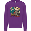 We Wish You a Creepy Christmas Skull Mens Sweatshirt Jumper Purple